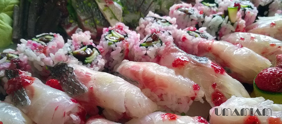 sushi ikebana une